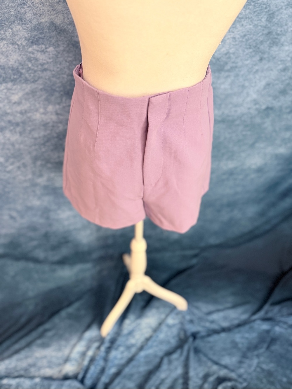 Zara High-Waist Lavender Women's Shorts